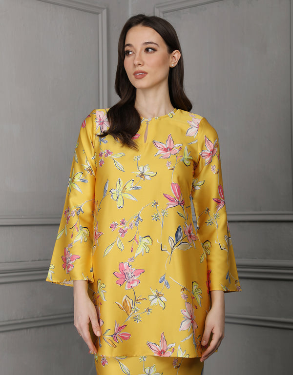 BAJU KURUNG PAHANG MODEN DASHA (MUSTARD)